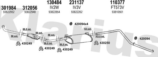 Klarius 470011E - Система выпуска ОГ autosila-amz.com