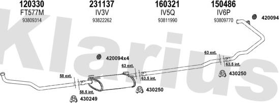 Klarius 470017E - Система выпуска ОГ autosila-amz.com