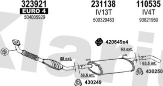 Klarius 470038E - Система выпуска ОГ autosila-amz.com