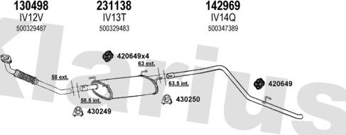 Klarius 470025E - Система выпуска ОГ autosila-amz.com