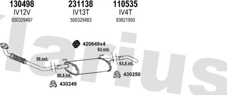 Klarius 470026E - Система выпуска ОГ autosila-amz.com