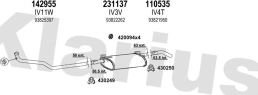 Klarius 470021E - Система выпуска ОГ autosila-amz.com