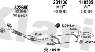 Klarius 470028E - Система выпуска ОГ autosila-amz.com