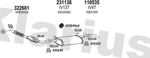 Klarius 470023E - Система выпуска ОГ autosila-amz.com