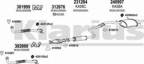 Klarius 500040E - Система выпуска ОГ autosila-amz.com