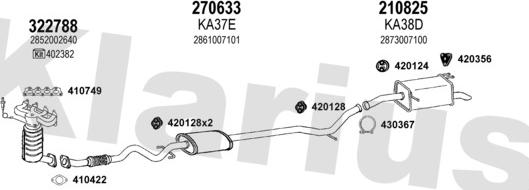 Klarius 500042E - Система выпуска ОГ autosila-amz.com