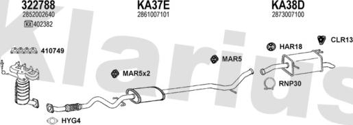 Klarius 500042U - Система выпуска ОГ autosila-amz.com