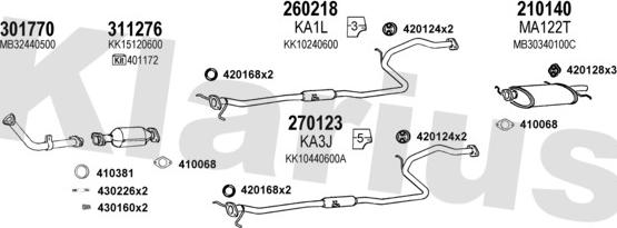 Klarius 500001E - Система выпуска ОГ autosila-amz.com