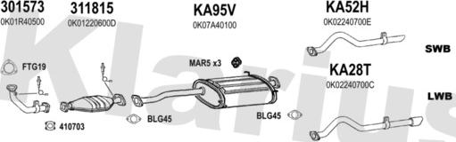 Klarius 500028U - Система выпуска ОГ autosila-amz.com