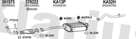 Klarius 500027U - Система выпуска ОГ autosila-amz.com