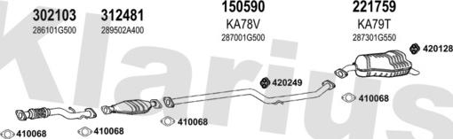 Klarius 500077E - Система выпуска ОГ autosila-amz.com