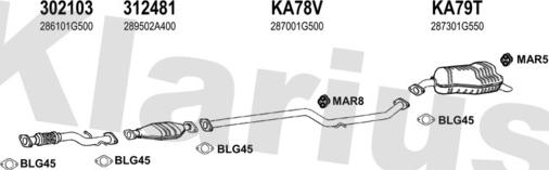 Klarius 500077U - Система выпуска ОГ autosila-amz.com
