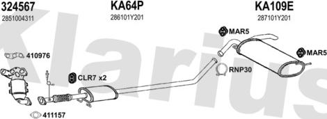 Klarius 500139U - Система выпуска ОГ autosila-amz.com