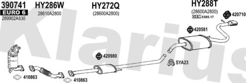 Klarius 500133U - Система выпуска ОГ autosila-amz.com