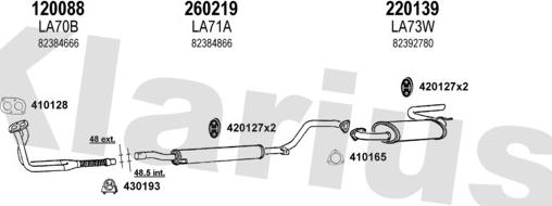 Klarius 510029E - Система выпуска ОГ autosila-amz.com