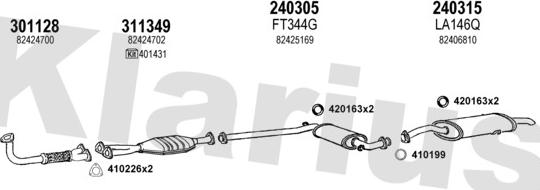 Klarius 510071E - Система выпуска ОГ autosila-amz.com