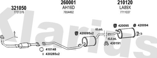 Klarius 510123E - Система выпуска ОГ autosila-amz.com