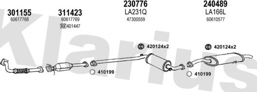 Klarius 510224E - Система выпуска ОГ autosila-amz.com