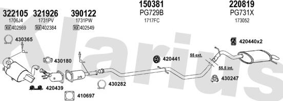 Klarius 630989E - Система выпуска ОГ autosila-amz.com