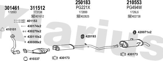 Klarius 630449E - Система выпуска ОГ autosila-amz.com