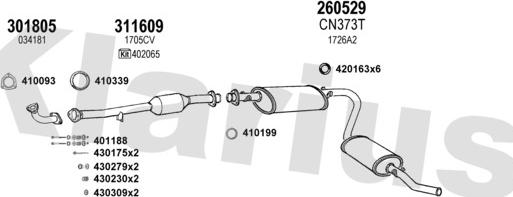 Klarius 630406E - Система выпуска ОГ autosila-amz.com