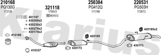 Klarius 630479E - Система выпуска ОГ autosila-amz.com