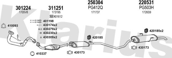 Klarius 630473E - Система выпуска ОГ autosila-amz.com