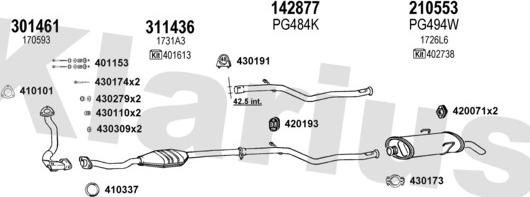 Klarius 630598E - Система выпуска ОГ autosila-amz.com