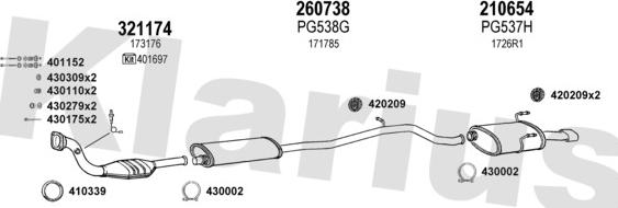 Klarius 630509E - Система выпуска ОГ autosila-amz.com