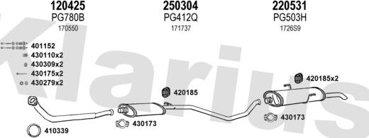 Klarius 630530E - Система выпуска ОГ autosila-amz.com