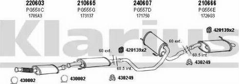 Klarius 630537E - Система выпуска ОГ autosila-amz.com