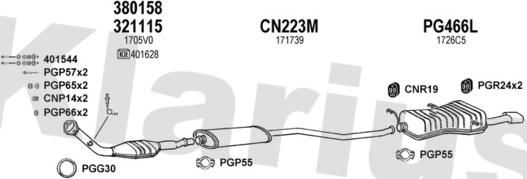 Klarius 630524U - Система выпуска ОГ autosila-amz.com