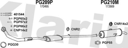 Klarius 630186U - Система выпуска ОГ autosila-amz.com