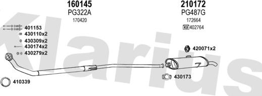 Klarius 630173E - Система выпуска ОГ autosila-amz.com