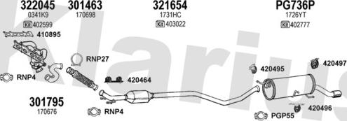 Klarius 630846U - Система выпуска ОГ autosila-amz.com