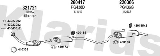 Klarius 630853E - Система выпуска ОГ autosila-amz.com