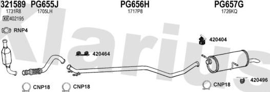 Klarius 630807U - Система выпуска ОГ autosila-amz.com