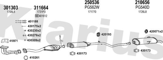 Klarius 630830E - Система выпуска ОГ autosila-amz.com