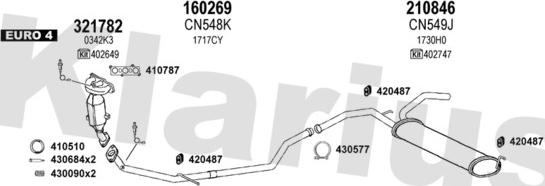 Klarius 630872E - Система выпуска ОГ autosila-amz.com