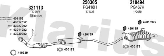 Klarius 630314E - Система выпуска ОГ autosila-amz.com