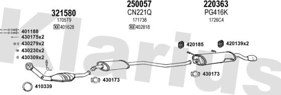 Klarius 630329E - Система выпуска ОГ autosila-amz.com