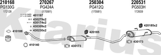 Klarius 630325E - Система выпуска ОГ autosila-amz.com