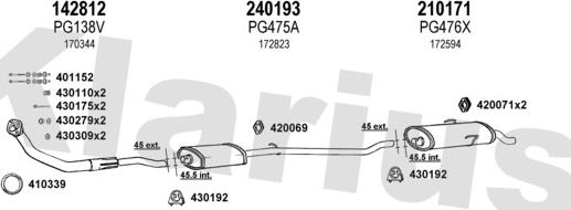 Klarius 630378E - Система выпуска ОГ autosila-amz.com