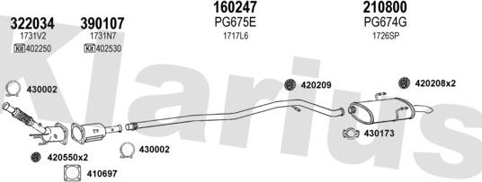 Klarius 630756E - Система выпуска ОГ autosila-amz.com