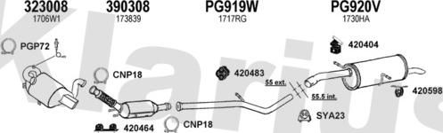 Klarius 631499U - Система выпуска ОГ autosila-amz.com