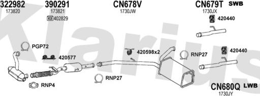 Klarius 631453U - Система выпуска ОГ autosila-amz.com