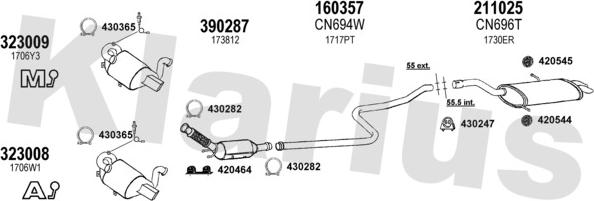 Klarius 631481E - Система выпуска ОГ autosila-amz.com