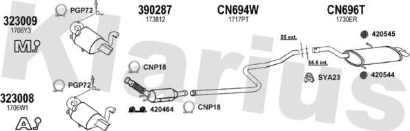 Klarius 631481U - Система выпуска ОГ autosila-amz.com