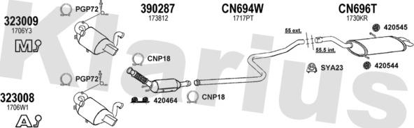 Klarius 631482U - Система выпуска ОГ autosila-amz.com