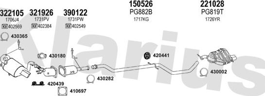 Klarius 631424E - Система выпуска ОГ autosila-amz.com